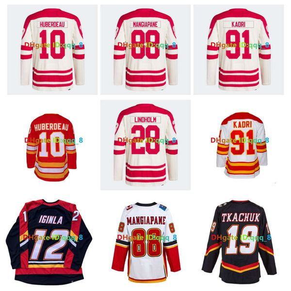 Джонатан Юбердо Heritage Classic Hockey Jersey Flames Nazem Kadri Элиас Линдхольм Jarome Iginla Mangiapane Dillon Dube Markstrom Rasmus редкая