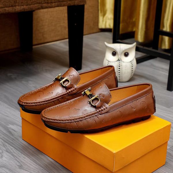 Designer-Herren-Fahrerschuhe, Mokassin-Loafer, Herren-Hockenheim-Kleiderschuhe, Leder, Freizeitschuhe, Monte-Carlo-Pantoletten, quadratische Schnalle, Herren-Turnschuhe, 06