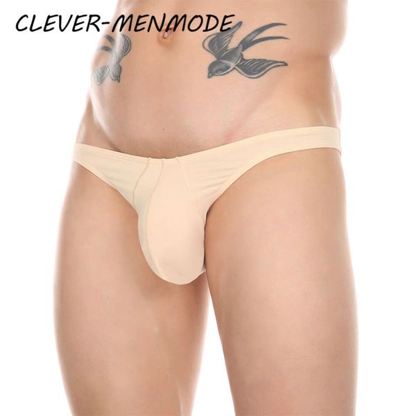 Sexy roupa interior de seda gelo u saco convexo g-string briefs masculino 18 + calcinha de biquíni sem costura sissy mankini gay mini lingeri