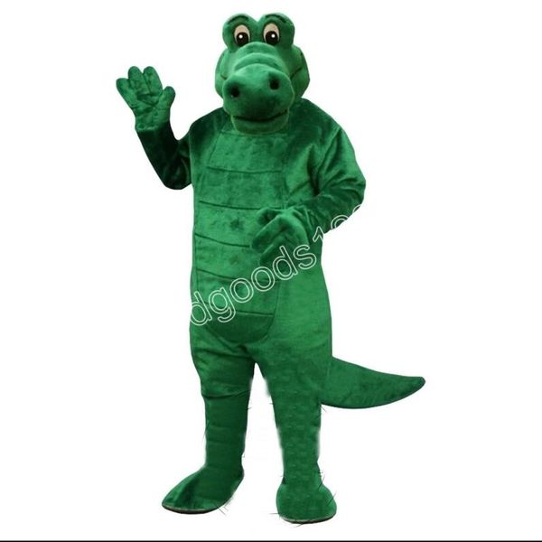 Adulto Albert Alligator Mascot Costumes Natal Halloween Fantasia Vestido de Festa Personagem de Desenho Animado Carnaval Xmas Publicidade Festa de Aniversário Traje Outfit