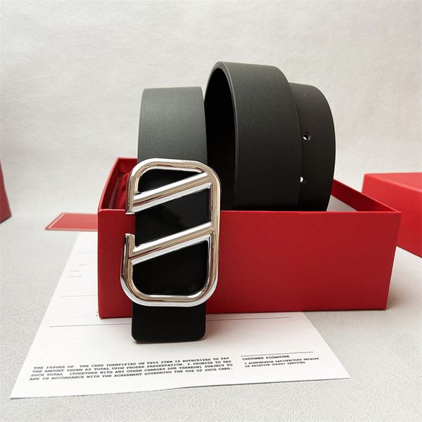 Cintura di design Cintura da donna Cintura da uomo di lusso Cinture nere opzionali Lettera Fibbia liscia Cintura di alta qualità Larghezza 3,8 cm Cintura