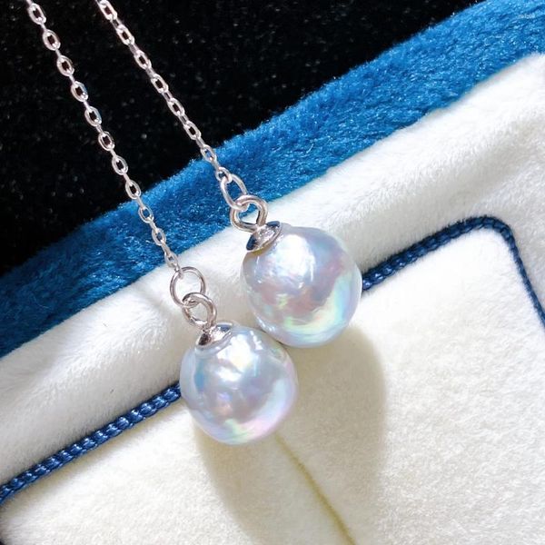 Orecchini pendenti con perle barocche di acqua di mare Akoya per donna S925 Filo d'argento Stile coreano Carina gioielleria raffinata Fidanzata