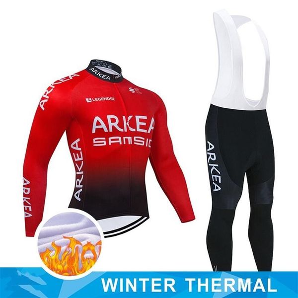 Winter2022 ARKEA Team Abbigliamento da ciclismo 3D Gel Bike Pantaloni Set Ropa Ciclismo Uomo Quick Dry Maglia da ciclismo lunga Maillot Wear262f