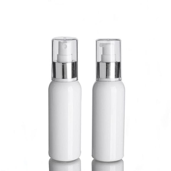 100ml vazio branco plástico atomizador spray garrafa loção bomba garrafa tamanho de viagem recipiente cosmético para perfume toners de pele de óleo essencial tkmj