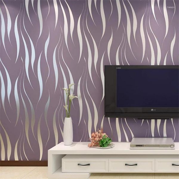 Wallpapers wellyu europeu estéreo 3d não-tecido papel de parede simples moderno listras abstratas quente sala de estar quarto tv fundo