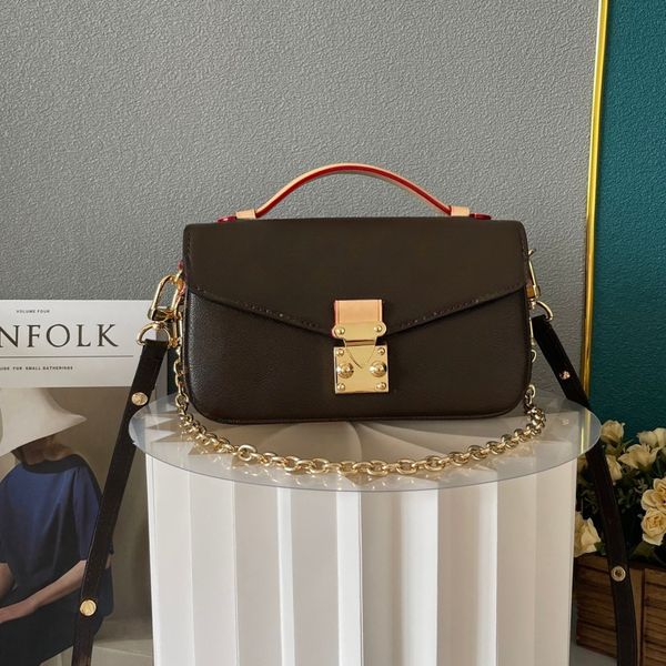 Moda tasarım lüks çanta omuz çantaları zincir çanta messenger crossbody orijinal deri harfler çanta çanta çiçekler çanta çantası ile seri numarası lb289