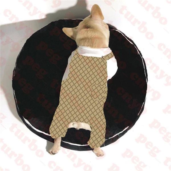 Mode Haustier Kleidung Overalls Body Brief Drucken Haustiere Gefälschte Zwei Kleidung Herbst Teddy Bulldog Hund Bekleidung2880