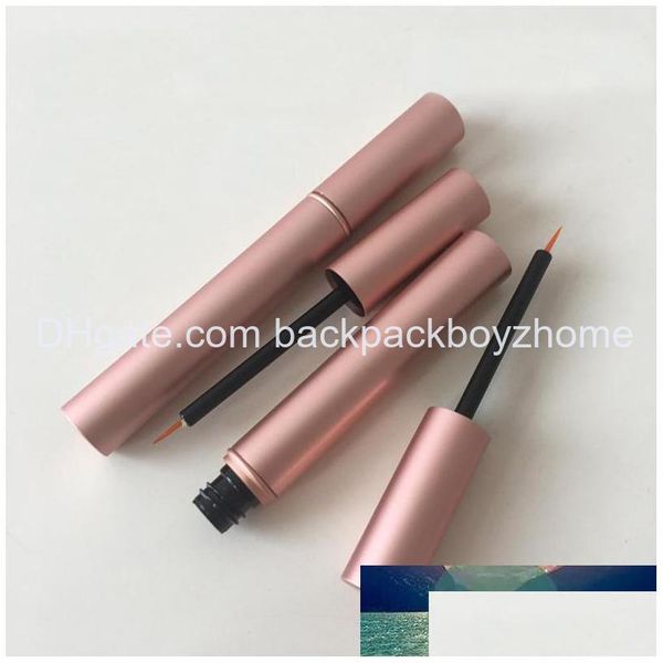 Bottiglie di imballaggio Contenitori cosmetici da 4 ml Eyeliner vuoto Crescita liquida Bottiglia di alluminio riutilizzabile Fiala divisa per ciglia in oro rosa Accesso Otnla