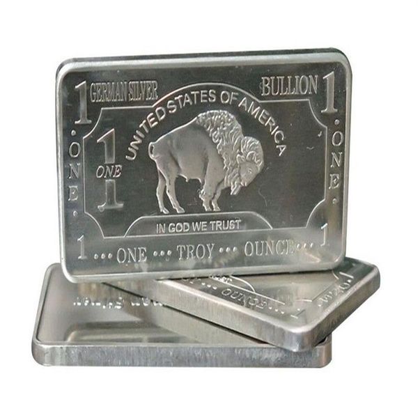 1 onça, uma onça troy, búfalo americano americano 999, barra de prata alemã fina 309q