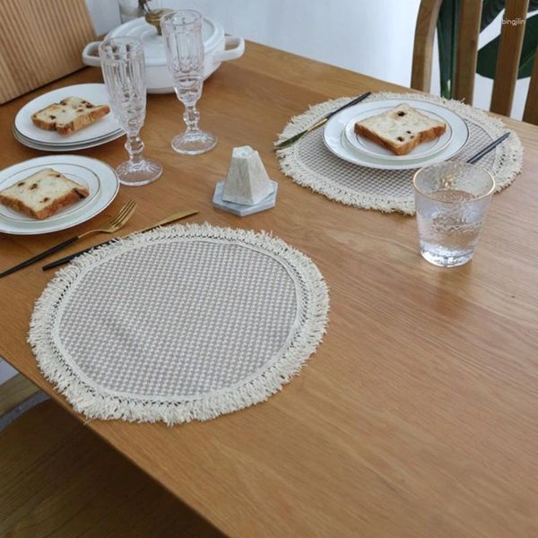 Настольные коврики для питья из льняного материала идеально подходят для кухонных обеденных столов