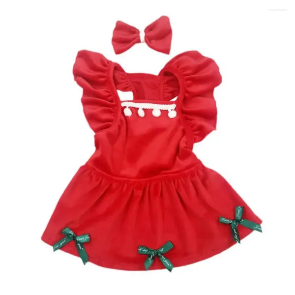 Costumi per gatti Abito per cani Elegante costume natalizio per animali domestici con gonna e fiocco Copricapo da principessa per forniture festive