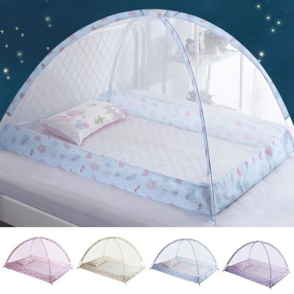 Crib Netting Çocuk Sivrisinek Net Yatak Bebek Dome Ücretsiz Kurulum Taşınabilir Katlanabilir Bebekler Yataklar Çocuk Oynuyor Çadır Mosquitera Cama 230421