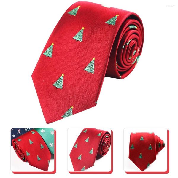 Laços gravata masculina pescoço natal menino presentes gravata feriado poliéster homem corbatas rojas para hombre