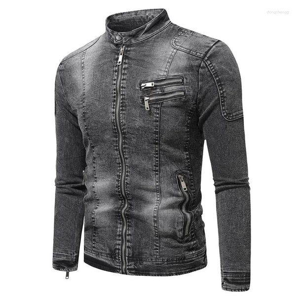 Herren Jacken Boutique Jacke Herbst/Winter Edition Mode Baumwolle Slim Fit Vintage Denim Mantel Kleidung Jugend 2023