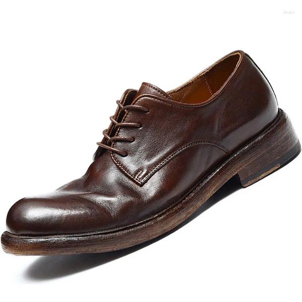 Scarpe eleganti EAGSITY Mocassini classici retrò in pelle di mucca per uomo Oxford Slip On Comfort Casual Party