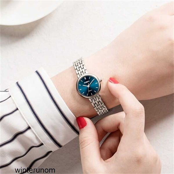 Rosdn Coppia Orologi Rosdn Orologio da donna con diamanti intarsiati Orologio da donna Moda Semplice Orologio da donna impermeabile Regalo per la fidanzata 3688 Cinturino in acciaio blu naturale HBXQ