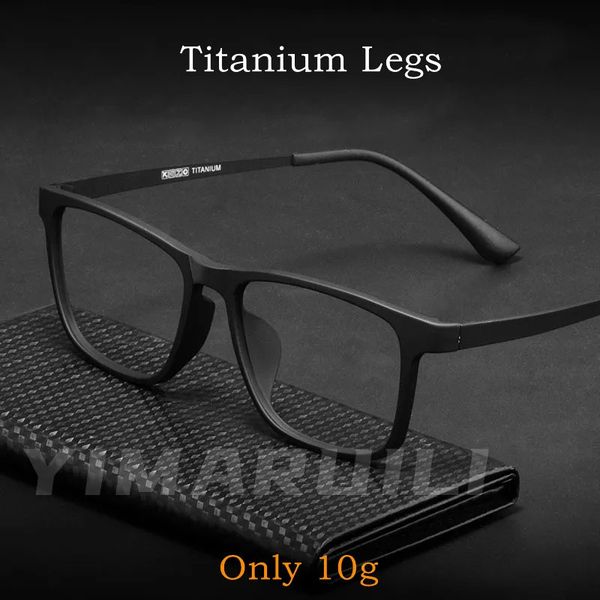 Óculos de sol quadros yimaruili ultra leve quadrado confortável grandes óculos puro moda óptica prescrição óculos quadro homens hr3068 231121