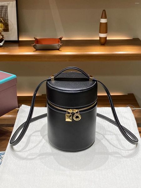 Duffel Bags LP Extra Case aus Kalbsleder, hochwertige Umhängetasche, zylindrische Form, Luxus-Design, Schultertasche für Damen
