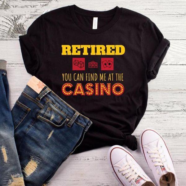 Magliette da uomo Funny Retired You Can Find Me Tshirt Cotton Top Tees