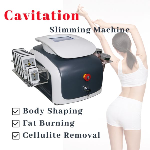 Grau RF Kavitation 40kHz Abnehmen Maschine Bauchfett Massagegerät Körperformung Bauchbehandlung S-Form