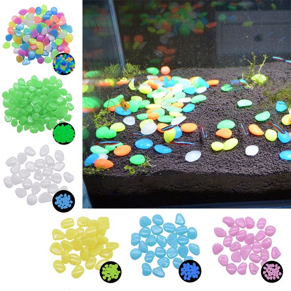 Garden Decorations 100pcs Solar Glow Rocks Outdoor Decor Leuchtende Kopfsteinpflaster im Dunkeln Pebbles Powered ing Stones 230422