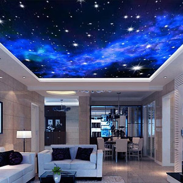 Innendecke 3D Milchstraße Sterne Wandverkleidung Benutzerdefinierte PO Wandbild Tapete Wohnzimmer Schlafzimmer Sofa Hintergrund2600