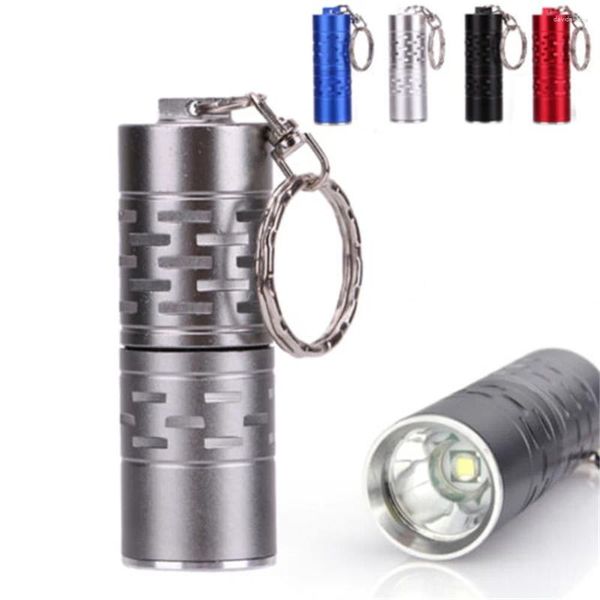 Portachiavi Mini portachiavi multifunzionale LED alpinismo campeggio tasca esterna impermeabile forte luce portatile anello