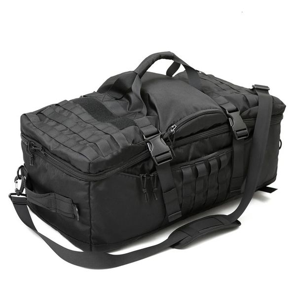 Outdoor-Taschen 40L 60L 80L Wasserdichte Reise Große Kapazität Gepäck Männer Duffel Tasche Tote Wochenende Militär 231121