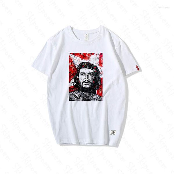 Erkekler tişörtleri Che Guevara Ulusal Kahraman Protrait Tshirt Erkekler Moda Harajuku Günlük Hip Hop Kısa Kollu Pamuk Sokak Giyin