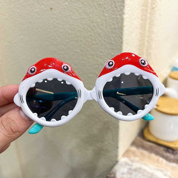 Другие модные аксессуары Детские солнцезащитные очки ультрафиолетовые очки мультфильм Shark Form