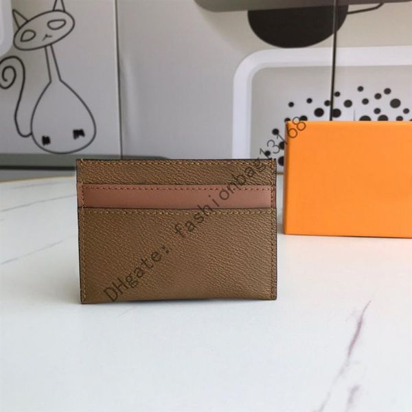 M62170 Porta carte di credito da uomo classico casual di alta qualità in pelle di vacchetta borsa da portafoglio ultra sottile per uomo donna qdsdw287q