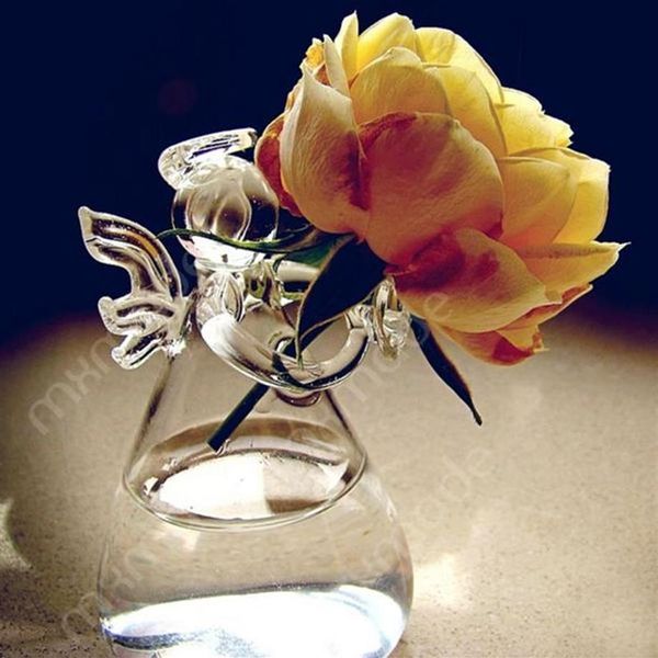 Vasi trasparenti a forma di angelo vaso sospeso in vetro terrario vaso idroponico decorazioni per la tavola accessori per la decorazione della casa inferiore moderni288U