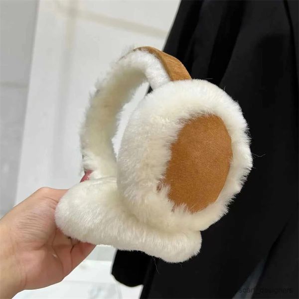 Protetores de orelha femininos inverno shearling earmuffs meninas capas para arco bonito aquecedor de orelha ao ar livre macio