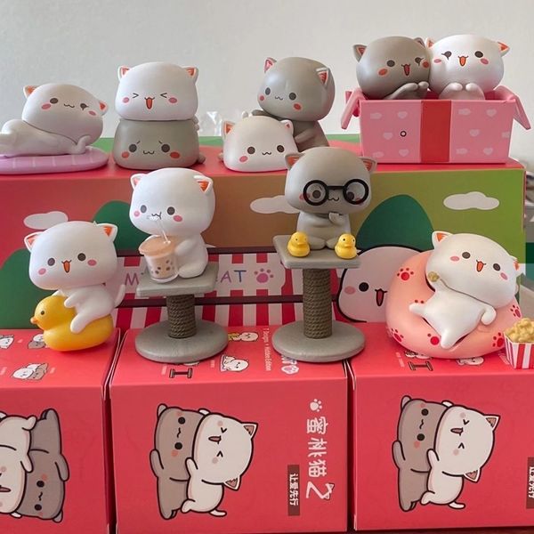 Blind Box Mitao Cat 2 Season Lucky Cat Cute Cat Blind Box Toys Surprise Figure Doll Home Deroc 230422