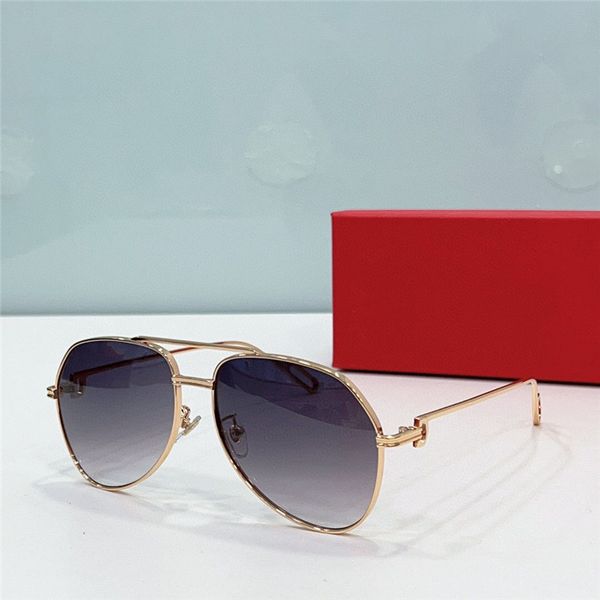 Heiße klassische Mode-Sonnenbrille 0110 Pilot-Metallrahmen, einfach, lässig, großzügiger Stil, hochwertige UV400-Schutzbrille