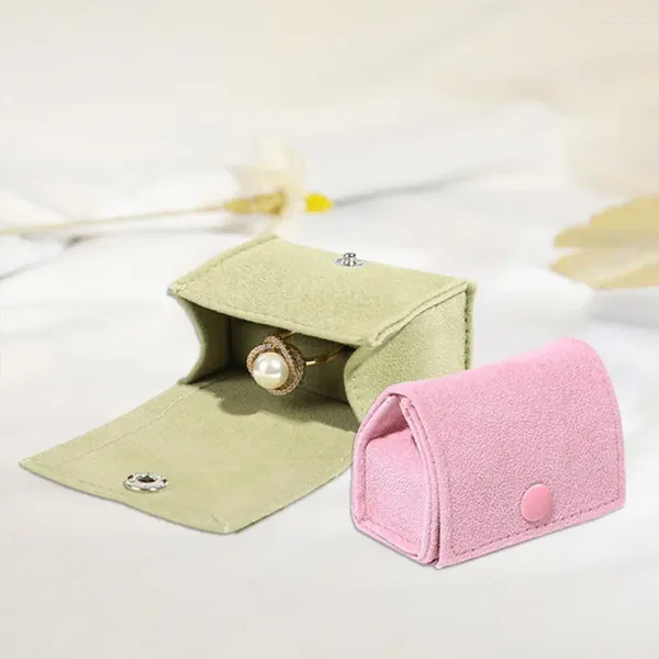 Schmuckbeutel-Box, exquisite tragbare Flanell-Ring-Reise-Halskette, Ohrringe, Verpackung, Geschenk