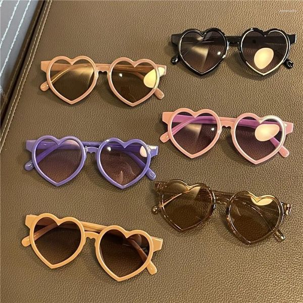 Sonnenbrille Love Gradient Kinder Baby Bonbonfarbene Brille Herzförmiges Gelee