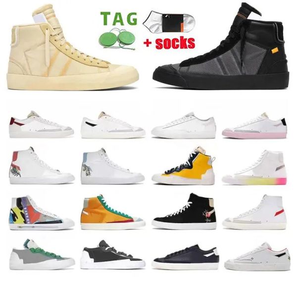 2023 Designer 77 Vintage Jumbo Scarpe casual Uomo Donna Blazer OG Nero Bianco Rosso Indigo Pine Green Summit Arctic Punch Sail Gum Platform Sneakers