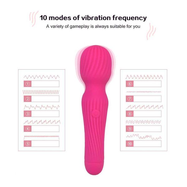 Vibradores Dildos sem fio Av Vidrator Magic Wand for Women Clitoris estimulador USB Massageador recarregável 2023 Masturbação lésbica Toys sexuais 1120