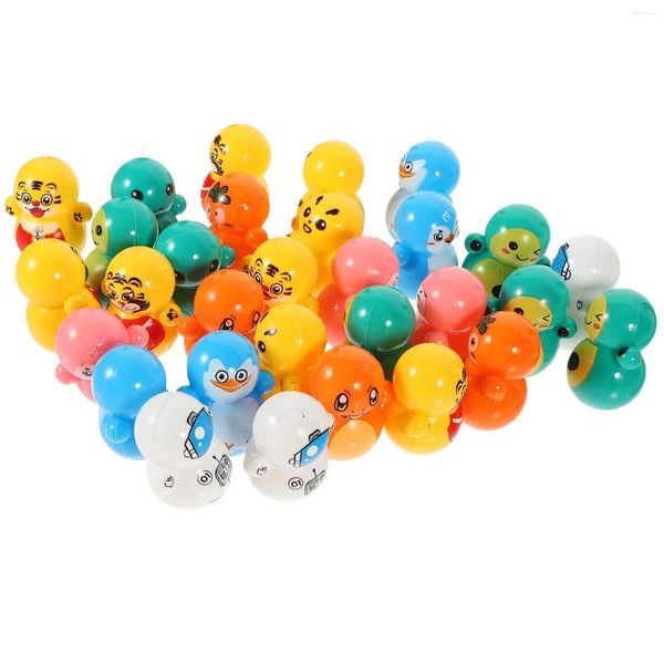 Colares de pingente 60 pcs mini tumbler brinquedos plástico bonito animal crianças festa de aniversário favores cor aleatória / estilo