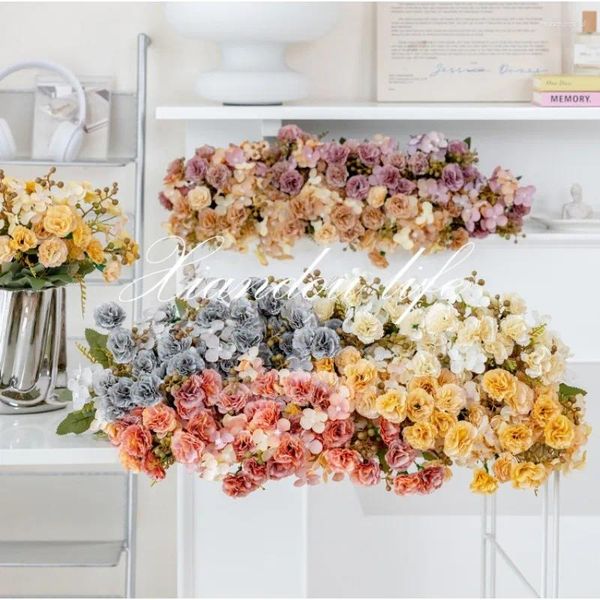 Fiori decorativi Perline di garofano Simulazione finta Fiore Puntelli da tiro Bouquet Decorazioni per la casa per feste di matrimonio