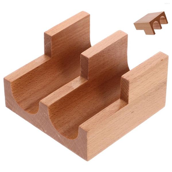 Set di posate Sushi Counter Stand Piatto di legno Vassoi per posate Piatto Stile giapponese Rack Faggio Comales Para Tortillas