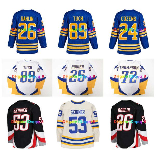 Tage Thompson Rasmus Dahlin Sabres Hokey Jersey Ters Retro Alex Tuch Jeff Skinner Dylan Cozens Owen Power Victor Olofsson Greenway Nadir