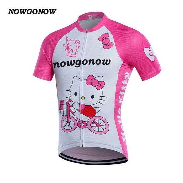 Frauen 2017 Radtrikot AK Kleidung Fahrradbekleidung Be Strong Pink schönes Fahrrad NOWGONOW MTB Road Team Ride Tops Shirt lustig maillot223p