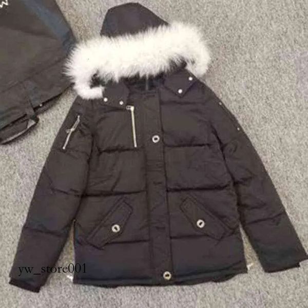 Jaqueta masculina gola de pele parka inverno impermeável casaco de pato branco manto moda homens e mulheres casais alce versão casual para manter quente 671