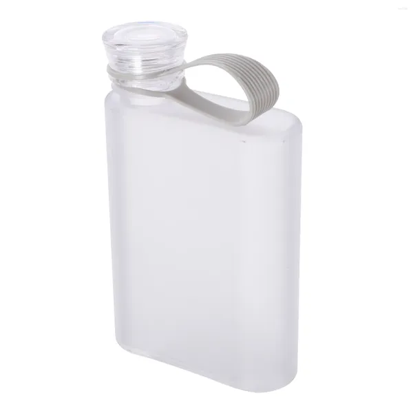 Wasserflaschen Kunststoffgläser Wasserkocher Sport Trinkflasche Aufbewahrung Outdoor Tragbare Tasse Auslaufsicherer weißer Behälter Fitness