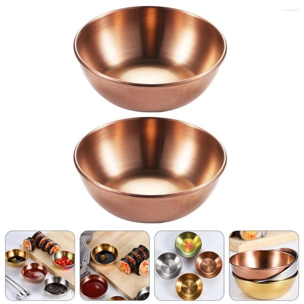 Pratos 2 Pcs Tempero Prato Molho de Cozinha Mini Aperitivo de Especiarias em Miniatura Pratos de Cerâmica Mergulhando Tigelas de Aço Inoxidável