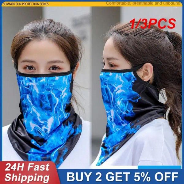 Bandanas 1/3PCS Tecido Fibra de Poliéster Filme Protetor Solar Leve e Respirável Equipamento de Ciclismo Tamanho Aproximadamente 43 25cm