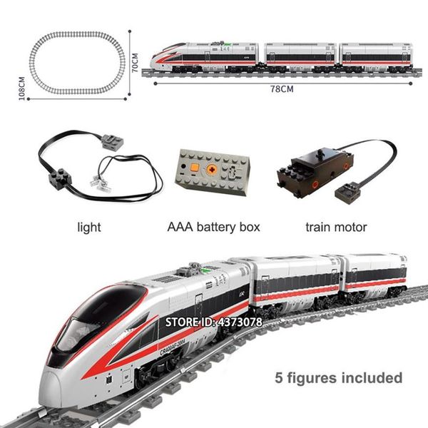 Technik Serie Zug Elektrisch Angetrieben Stadt Zug Set Mit Gleis Mini Figuren Pädagogische Bausteine Spielzeug Für Kinder C11152977