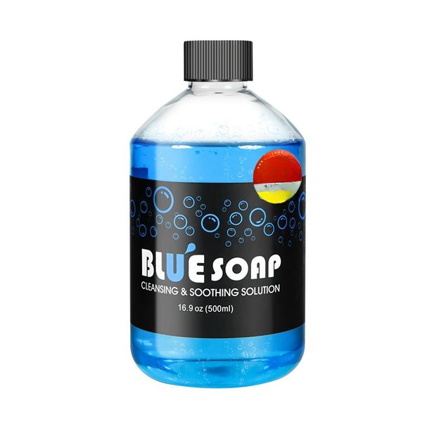 Solução de limpeza de algas azuis para tatuagem, 500ml, alta concentração, sabão azul, suprimentos para tatuagem, bordado